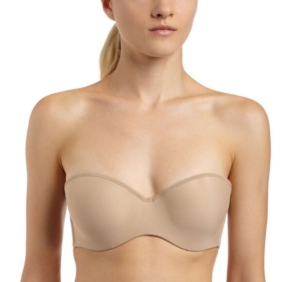 ✨NWOT✨Lilyette® by Bali® Defining Moments Full-Figure Tan Sz 40C Strapless✨ - Picture 1 of 11